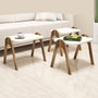 Hanah Home Paris Juego de Mesas Nido Nogal y Crema